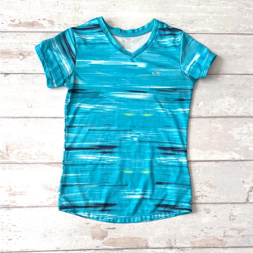 Girls 10/12 Blue Athleisure Short Sleeve Shirt C9 by Champion Kids Size 10 12